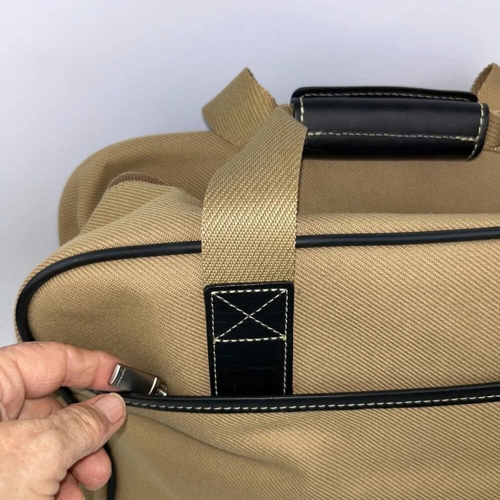 Hartmann Hudson Belting Leather and Nylon Carry-on Bag Travel Tote 16
